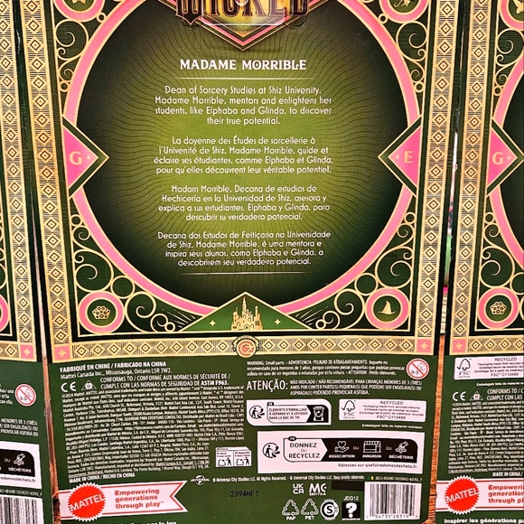 Wicked 3 Doll SET Madame Morrible, Glinda, and Elphaba Shiz University - Picture 8 of 12